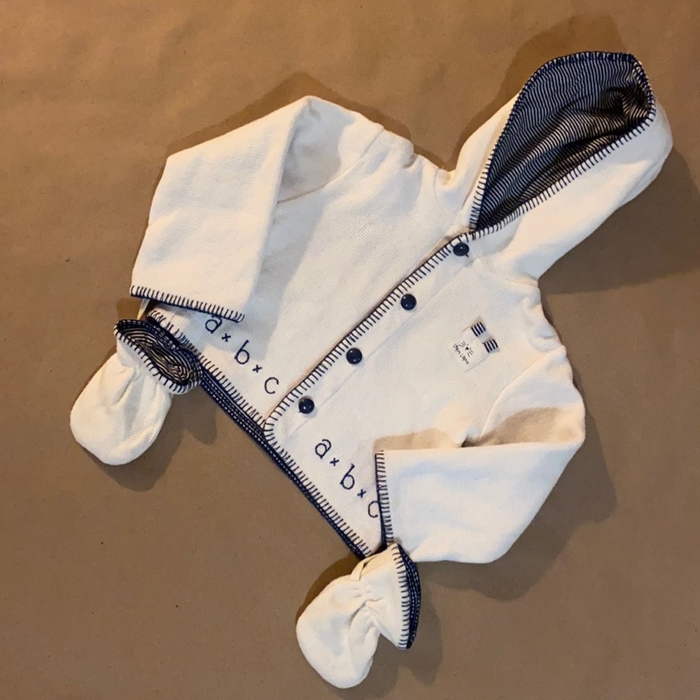 Adorable Little Me Hooded Button Up Jacket